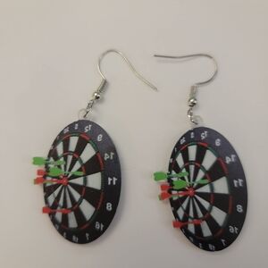 Dartboard Dangle Earrings